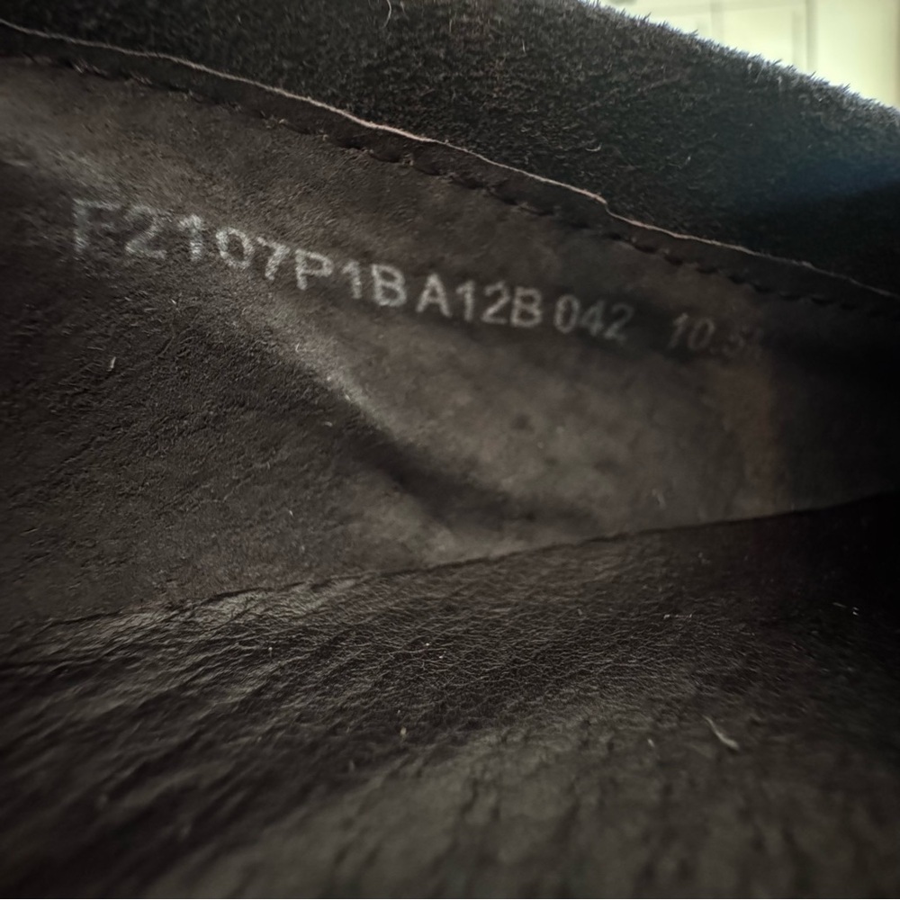 John Varvatos Gray Suede Slip On Loafers Moc Toe Leather Sole 10.5 - Picture 10 of 10